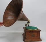 Columbia Graphophone with wooden horn