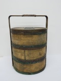 Vintage stackable wood food storage carrier