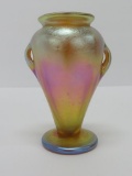 Tiffany vase, 3138 B, c 1907, paper label, 3 1/4