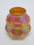 Tiffany miniature vase, trademark Tiffany Favrile paper label, 2 1/2