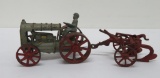 Cast iron Fordson tractor and Oliver plow