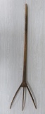 Early wooden three tine hay fork, 47