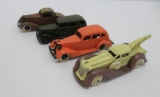 Four Dinky, Tootsie and Maniol cars, 4