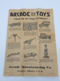 Arcade paper toy catalog pamphlet