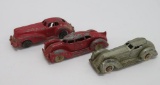 Three interesting metal cars, Manoil, 4 1/2