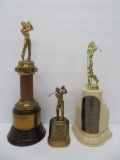 Three vintage golf trophies, 1948/49