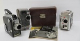 Three vintage 8 mm movie cameras