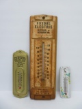 Three advertising thermometers, Waukesha, 6
