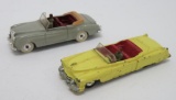 Two Dinky car and driver toys, 4 1/2