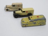 Three Tootsie Toy ambulances, 4