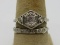 18kt white gold vintage wedding set