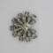 Large sterling and rhinestone brooch, 2 1/2