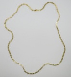 14kt yellow gold square link chain, 28