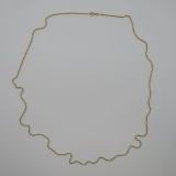 Twisted Foxtail 14kt yellow gold chain, 30.75 