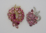 Two Eisenberg Ice pins, pink, grapes, 2