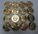 16 Presidential dollar coins, 2007 to 2011, complete group of presidents