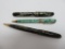 Two mechanical pencils and Wearever fountain pen