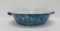 Lovely blue swirl enamelware basin, 14 1/2