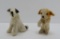 Two miniature dog figures, German, 2