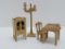 Cast iron doll house furniture, four pieces