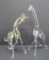 Two nice glass giraffe figures, 8 1/2