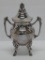 Simpson, Hall, Miller & Co covered sugar bowl, plated, Native American design, 9