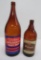 Large Weber and Potosi paper label bottles