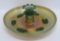 Two piece LC Tiffany Favrile lily pad flower frog, 13