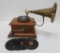 Varaphone with Little Wonder records, graphophone, 9 1/2