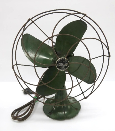Great vintage fan, Handy Breeze, green, 11", works