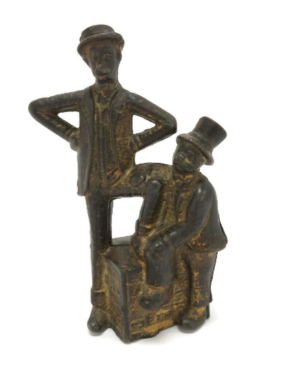 Mutt and Jeff cast iron still bank, 5"