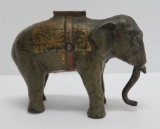 Cast iron circus elephant mechanical bank, 6