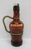 Blatz amber porcelain stopper growler bottle, Hotel type bottle, 11 1/2