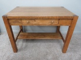 Mission style single drawer table, American Furniture Co Chicago Ill