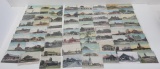 About 65 Railroad postcards, Wisconsin Train Depots