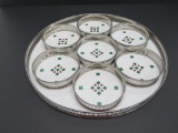 German MCM style serving tray and coasters, Silvers Brooklyn