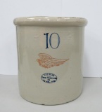 10 Gallon Red Wing crock, large wing