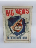 Big News Pabst Blue Ribbon advertising, framed 17 1/2