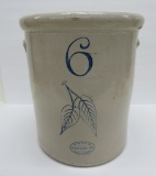 6 gallon birch leaf Union Stoneware crock