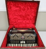 A by Excelsior accordion, Model 306N, Accordiana, made in Italy, with case