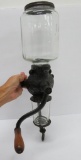 Arcade #3 wall coffee grinder with original glass marked Arcade (catcher glass)