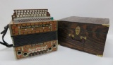 Antonin Hlavacek Praha Heligonka button accordion, wooden, 13