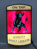 Schlitz Malt Liquor On Tap motion light, cool item, working, 19