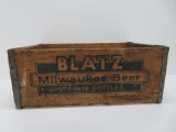 Blatz wooden beer crate, Steinie Bottles, 19