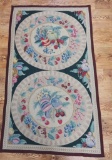 Needlepoint fruit and floral rug, 76