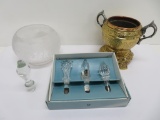 Decorative lamp parts and Towle crystal stoppers