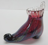 Charles Lotton art glass slipper, 5