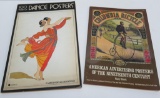 Two poster books, Columbia Bicycle and Advertising Posters and 100 years of Dance Posters
