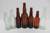 Variety of seven vintage Blatz beer bottles, 7 1/2