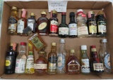21 miniature collector liquor bottles, vintage